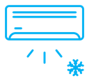 Air conditioner color outline icon