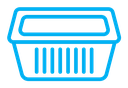 Aluminum foil food container color outline icon