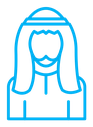 Arabic man color outline icon