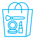 Beauty shopping color outline icon