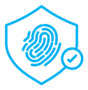 Biometric security color outline icon