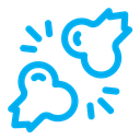 Bones color outline icon