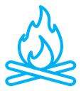 Bonfire color outline icon
