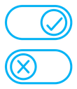Boolean color outline icon