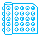 Bubble wrap color outline icon