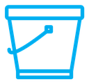 Bucket color outline icon