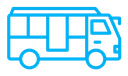 Bus coach color outline icon