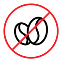 Caffeine free color outline icon