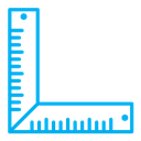 Carpenter ruler color outline icon