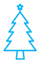 Christmas tree color outline icon