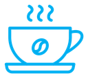 Cup of coffee color outline icon