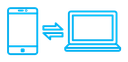 Data transfer color outline icon