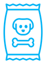 Dog food color outline icon