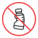 Dont throw away plastic sign color outline icon