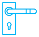 Door handle color outline icon