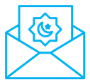 Eid mubarak envelope color outline icon