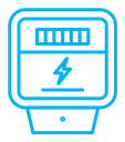 Electric meter color outline icon
