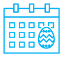 Ester calendar color outline icon