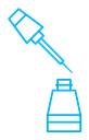 Eyeliner bottle color outline icon