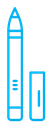 Eyeliner color outline icon