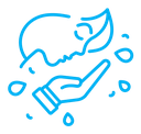 Face washing color outline icon