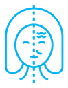 Facelifting procedure color outline icon