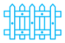 Fence color outline icon
