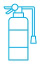 Fire extinguisher color outline icon