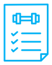 Fitness plan color outline icon