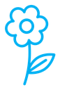 Flower color outline icon
