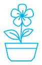 Flowerpot color outline icon