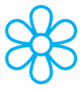 Flowers color outline icon