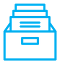 Folder box color outline icon