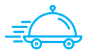 Food delivery color outline icon