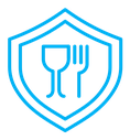 Food safety color outline icon