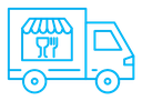 Food truck color outline icon