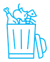 Food waste color outline icon