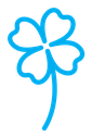 Four leaf clover color outline icon