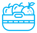 Fruit basket color outline icon