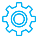 Gear color outline icon