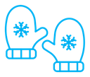 Gloves color outline icon
