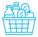 Groceries color outline icon
