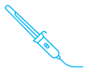 Hair curler color outline icon