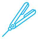 Hair straightener color outline icon