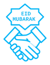 Handshaking color outline icon