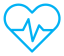 Heartbeat color outline icon
