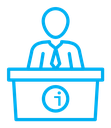 Help desk information color outline icon