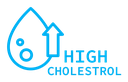 High cholesterol color outline icon