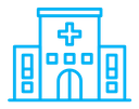 Hospital building color outline icon