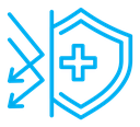 Immune guard color outline icon